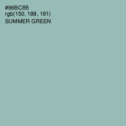 #96BCB5 - Summer Green Color Image